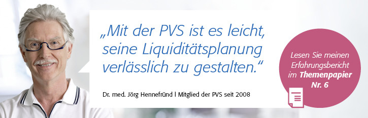 Testimonial von Dr. med. Jörg Hennefründ zur Liquiditätsplanung mit der PVS
