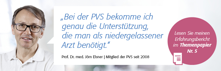 Testimonial von Prof. Dr. Elsner zum Forderungsmanagement der PVS