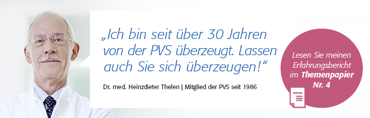 PVS Privatabrechnung vermittelt Know-how Testimonial von Dr. Thelen zur Stärkung der Praxiskompetenz mit Hilfe der PVS